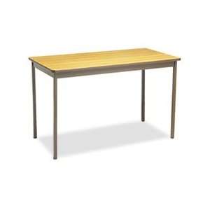  Utility Table, Rectangular, 48w x 24d x 30h, Oak