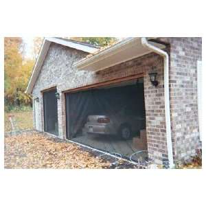 Standard Garage Door Screen with Zipper 10x7   Brown