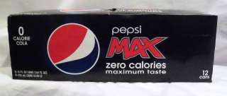Pepsi Max Zero Calorie Cola 12 pack  