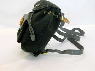   BLACK BACKPACK BAMBOO HANDLE 100% AUTH  #712  
