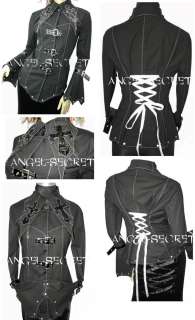 BSB, Blk corset gothic shirt, punk,lolita  