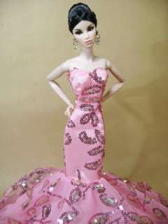 Eaki Evening Clothes Dress Outfit Gown Silkstone Barbie Fashion 