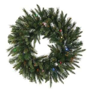   Cashmere Pine Christmas Wreath w/ 155T 50 Dura Lit Multi color Lights