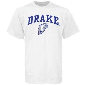 Drake Bulldogs Youth White Bare Essentials T shirt Sports 