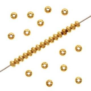 22K Gold Plated Rondelle Beads 3x2mm (144)