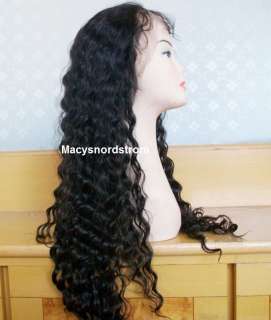 100% Indian Remy Human Hair Wig 20 Full Lace Wavy  