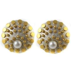    Rasvihar 18k Gold, Silver and Pearl Earring 3_3761 Jewelry