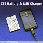ZTE Battery & ZTE USB Charger for MF62 MF61 MF60 MF30 AC30 R750 U722 