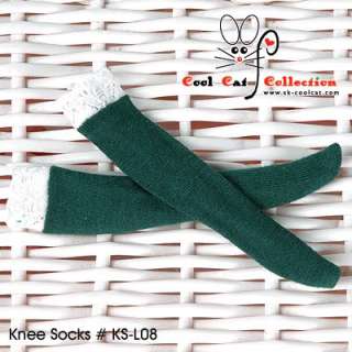 CoolCat,Blythe Pullips Lace Knee Socks (KS L08) Green  