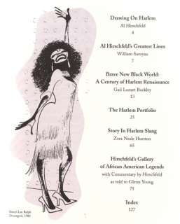 HIRSCHFELDS HARLEM by Al Hirschfeld, NEW  