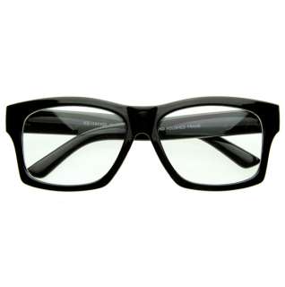 Vintage Eyewear Nerd Glasses Bold Thick Square Fashion Specs Clear 