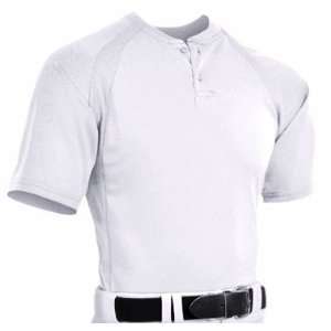  Dri Gear Youth Placket Jerseys, Two Button   (White)   Adult 3X 