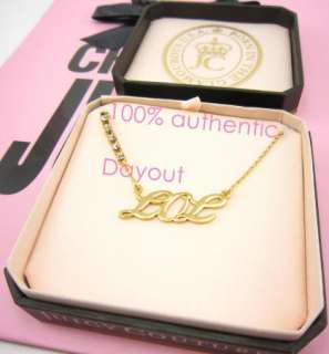58 JUICY COUTURE CRYSTAL LOL GOLD WISH NECKLACE NIB  