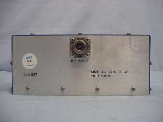   to 110 MHz 350 Watt RF Amplifier TESTED MMD Model AC 0210 350W  