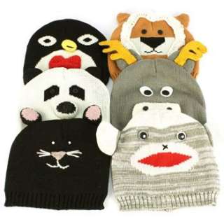 Unisex 2ply Warm Knit Beanie Skull Ski Snow Winter Hat Cap Cute Panda 