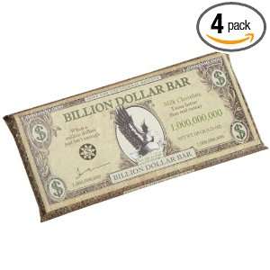   Handmade Chocolates Billion Dollar Bar, 4.25 Ounce Bars (Pack of 4