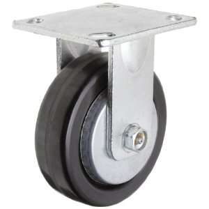  Casters 40 Series Plate Caster, Rigid, Thread Guard, Phenolic Wheel 