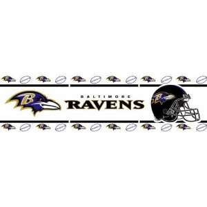  Baltimore Ravens 3 Rolls   45ft Wall Paper Border Sports 