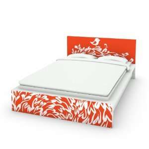 Red Bird Decal for IKEA Malm Bed Front & Back Everything 