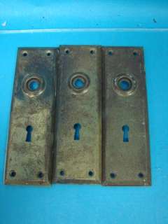 Lot of 15 Vtg Door Hardware & Knob Brass Back Plate Household Decor P 
