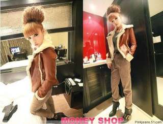 Fashion Korean Women PU Leather Jacket Coat 0697  