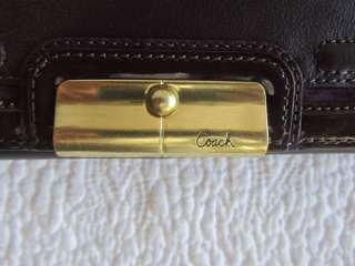New Coach 46005 Kristin Spectator Leather Slim Envelope Wallet Gold 