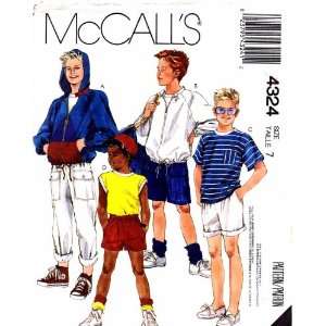  McCalls 4324 Sewing Pattern Boys Jacket Tops Pants Shorts 