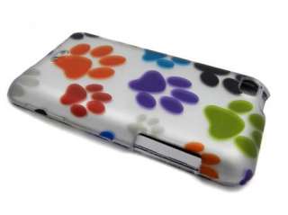 Rainbow Paw Print Hard Case Cover for Apple iPod Touch 4th 4g gen 
