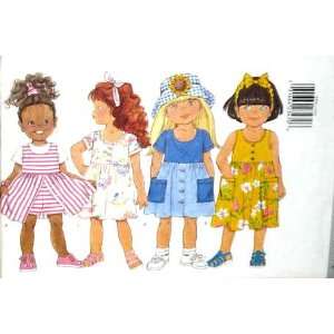  Butterick Sewing Pattern 4460 Girls Dress & Shorts, Size 