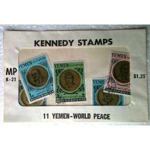  1966 YEMEN Kennedy Stamps Series BUILDERS OF WORLD PEACE 
