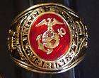 USMC ring with insignia, gold plated, with gift box