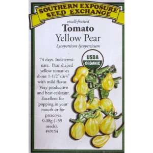  Yellow Pear Heirloom Tomato Certified Organic Seeds 