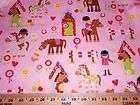   fabric beautiful pix 1 yd 46 WIDE COTTON MANY DIFFERENT HORSES  