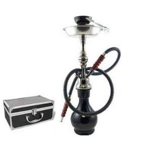  24 2 Hose Midnight Silver Hookah w/ Briefcase Everything 