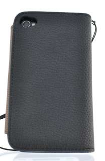 Real Leather iD wallet Pouch Case Skin Cover for Apple iPhone 4 4G 4S 