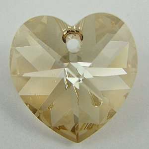  18mm Swarovski crystal heart pendant 6202 golden shadow 