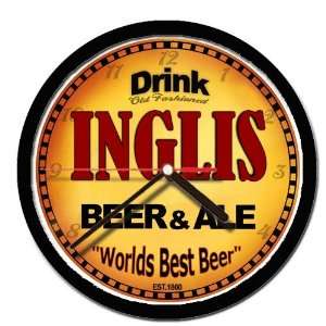  INGLIS beer and ale cerveza wall clock 