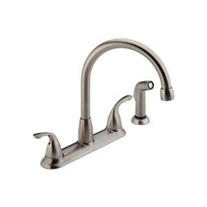  Delta 21911 SS Stainless Steel Kitchen Faucet w Spray 