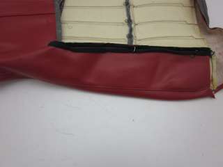 Corvette Red Vinyl Seat Covers w/ Comfort Weave Inserts Car Set Pair 
