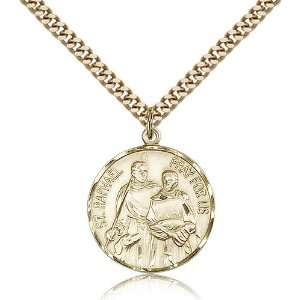  Gold Filled St. Saint Raphael the Archangel Medal Pendant 