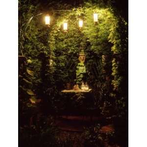  Garden Lighting Electric Lanterns Over Arbour Table and 