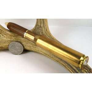  Cocobolo 50cal Rifle Cartridge Pen With a Gold Finish 