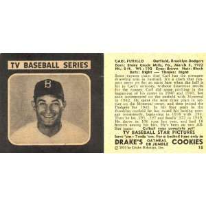  Carl Furillo TV Baseball Series 1950 Drake Cookies Card 