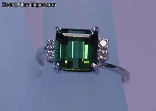 Beautiful 18k Gem Tourmaline Diamonds Designer Ring  