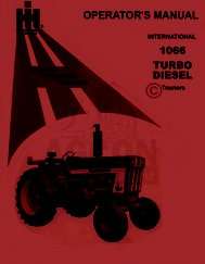 INTERNATIONAL 1066 Turbo Tractor Operators Manual IH  