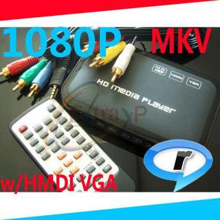 1080P Full HD HDMI VGA Media Player fr HDTV MKV RMVB L9  
