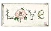 Product Image. Title Love Twig Transferware Glass Tray 4.5 x 9
