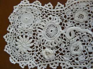 antique handmade lace crochet & Youghal needlelace collars 