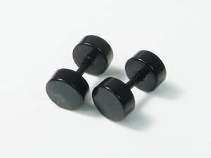 Stainless Steel Black Stud Earrings Fire 11s  