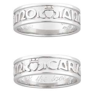   Engraved Mo Anam Cara Soul Mate Claddagh Band, Size 13 Jewelry